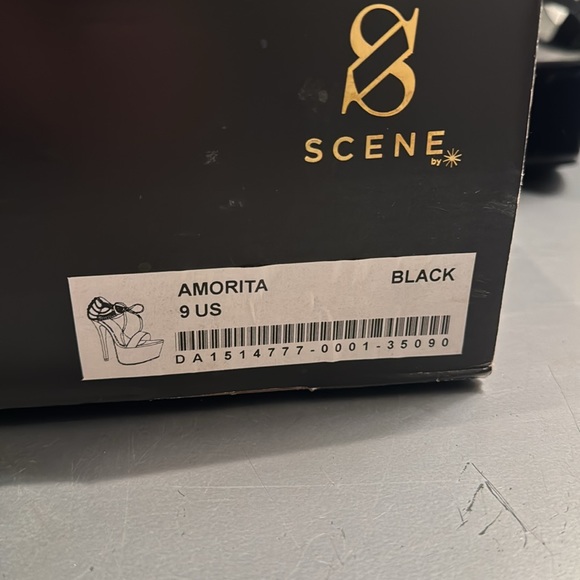 SCENE NIB NWT stiletto chain and rhinestone heels - Picture 14 of 14